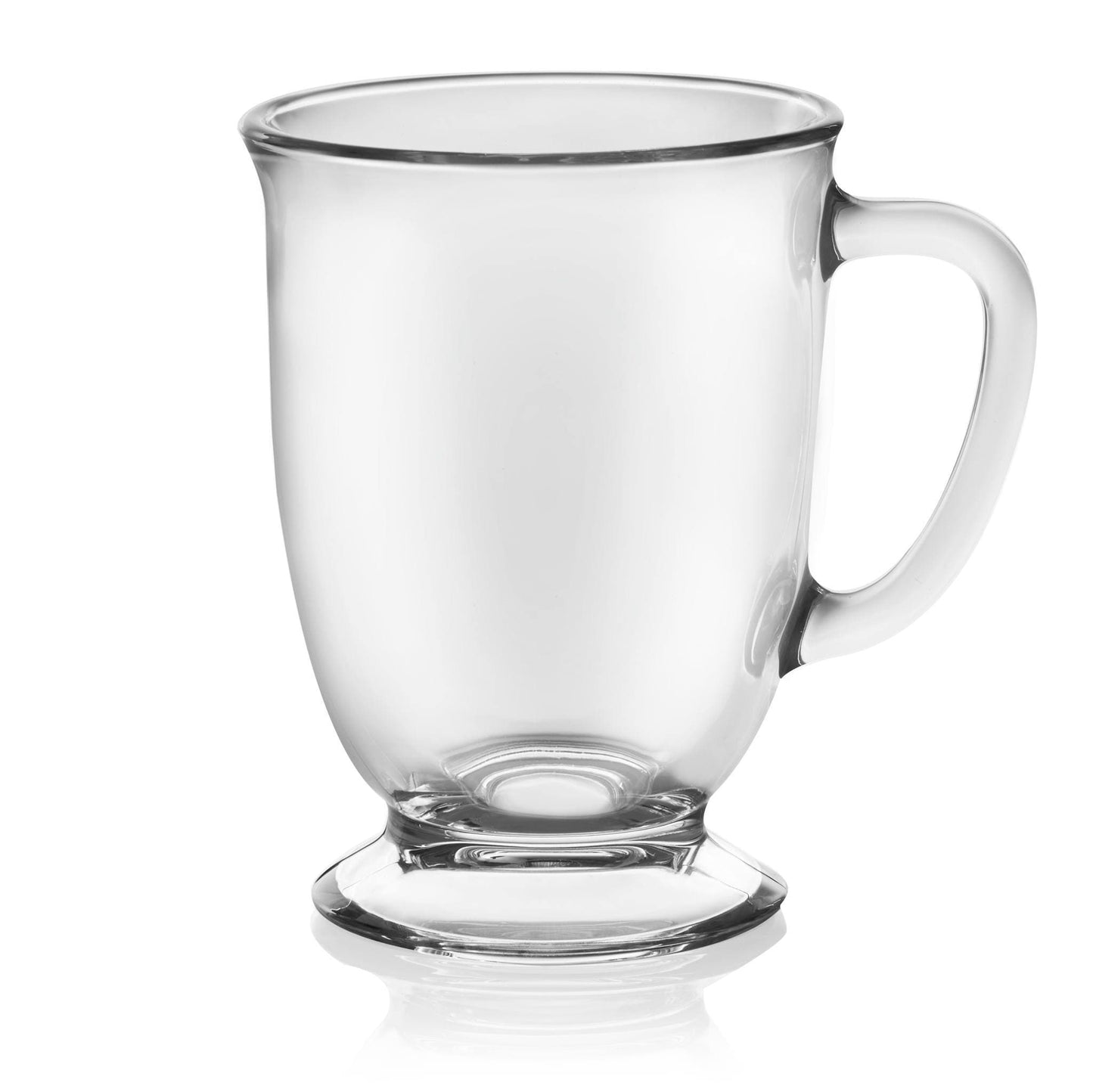 Kona Glass Coffee Mugs, 16-ounce