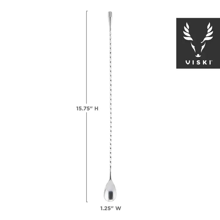 Harrison Polished Stainless Steel Weighted Barspoon