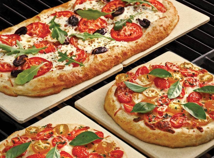 Pizza Grill Stone Tiles, Set of 4 7.5" x 7.5"