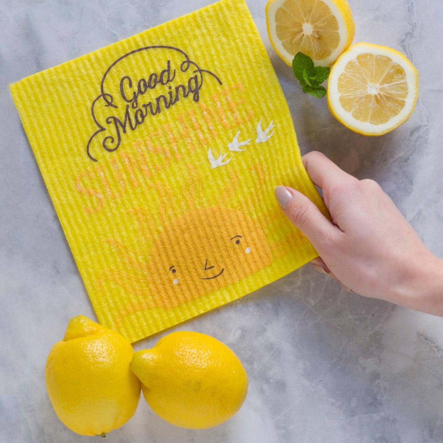 Good Morning Sun Swedish Dishcloth