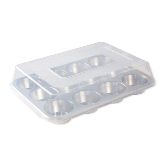 NATURALS 12 Cavity Muffin Pan with Storage Lid