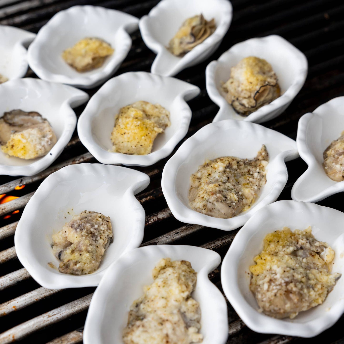 Ceramic Oyster Shells for Grilling, Set of 12