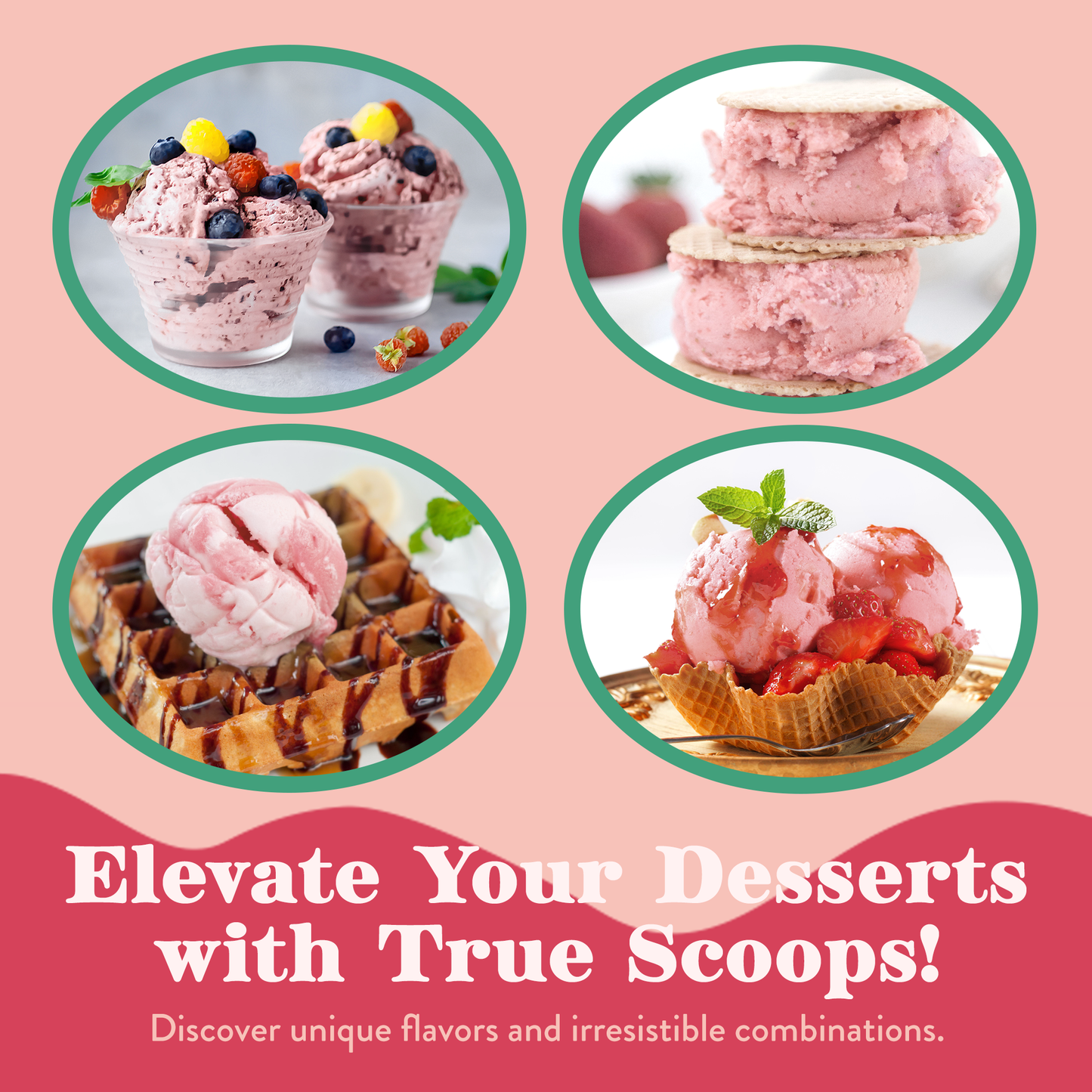 True Scoops Strawberry Ice Cream Mix