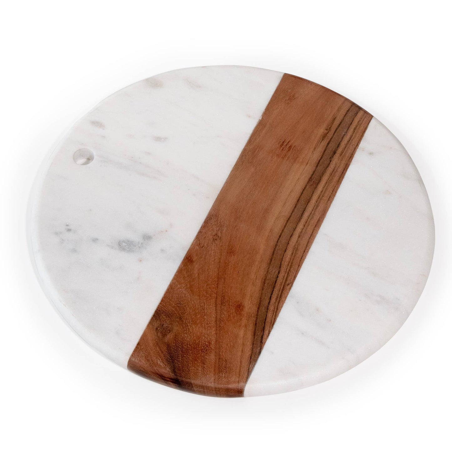 Round Marble & Acacia Charcuterie Board