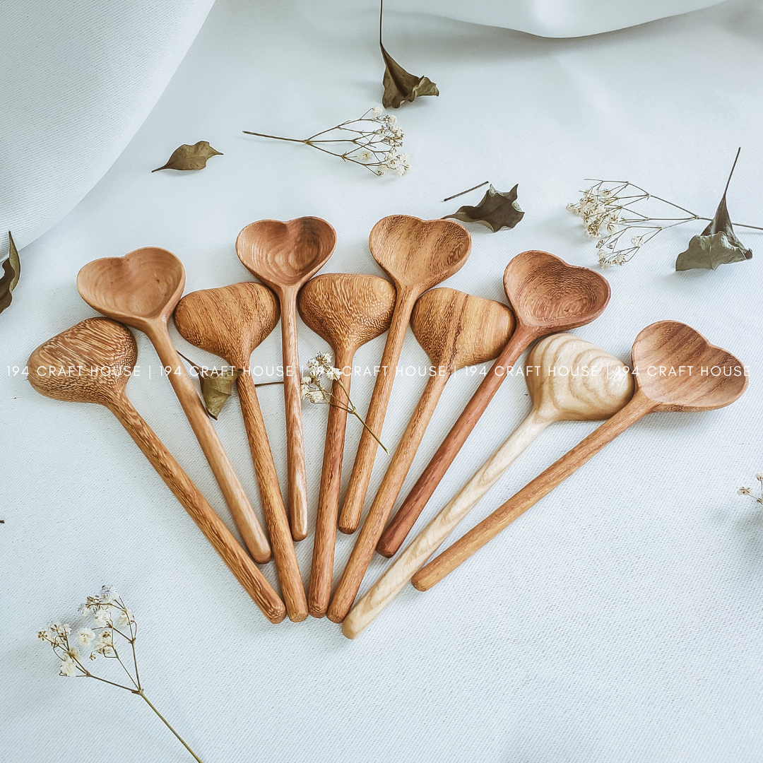 Large Wooden Heart Shaped Spoon