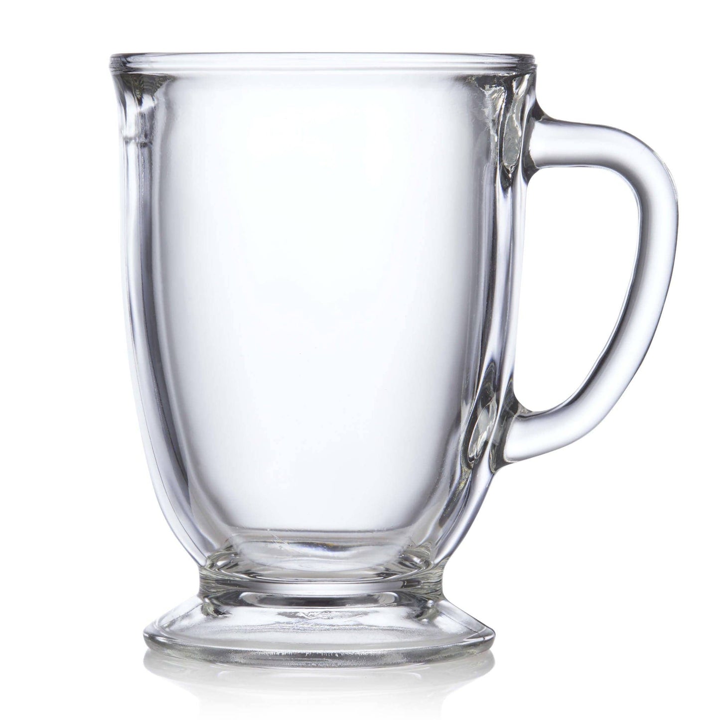 Kona Glass Coffee Mugs, 16-ounce