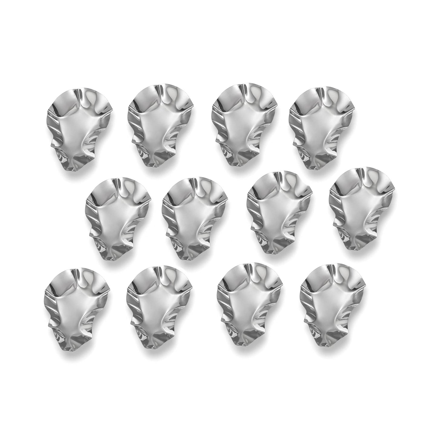 Stainless Steel Oyster Shells, Set of 12