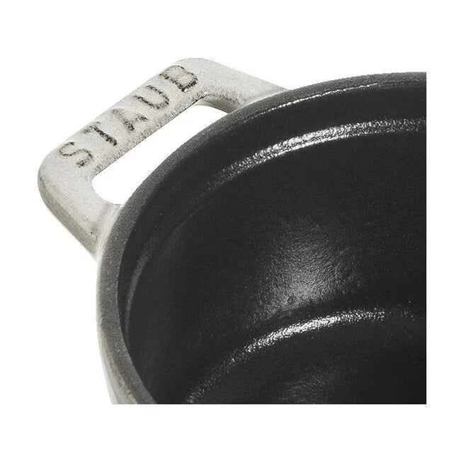 STAUB 0.275 qt, Mini Round Cocotte, white truffle