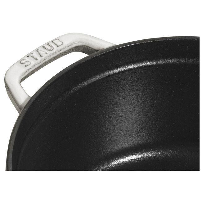 STAUB 5.5 qt, Round, Cocotte, White Truffle