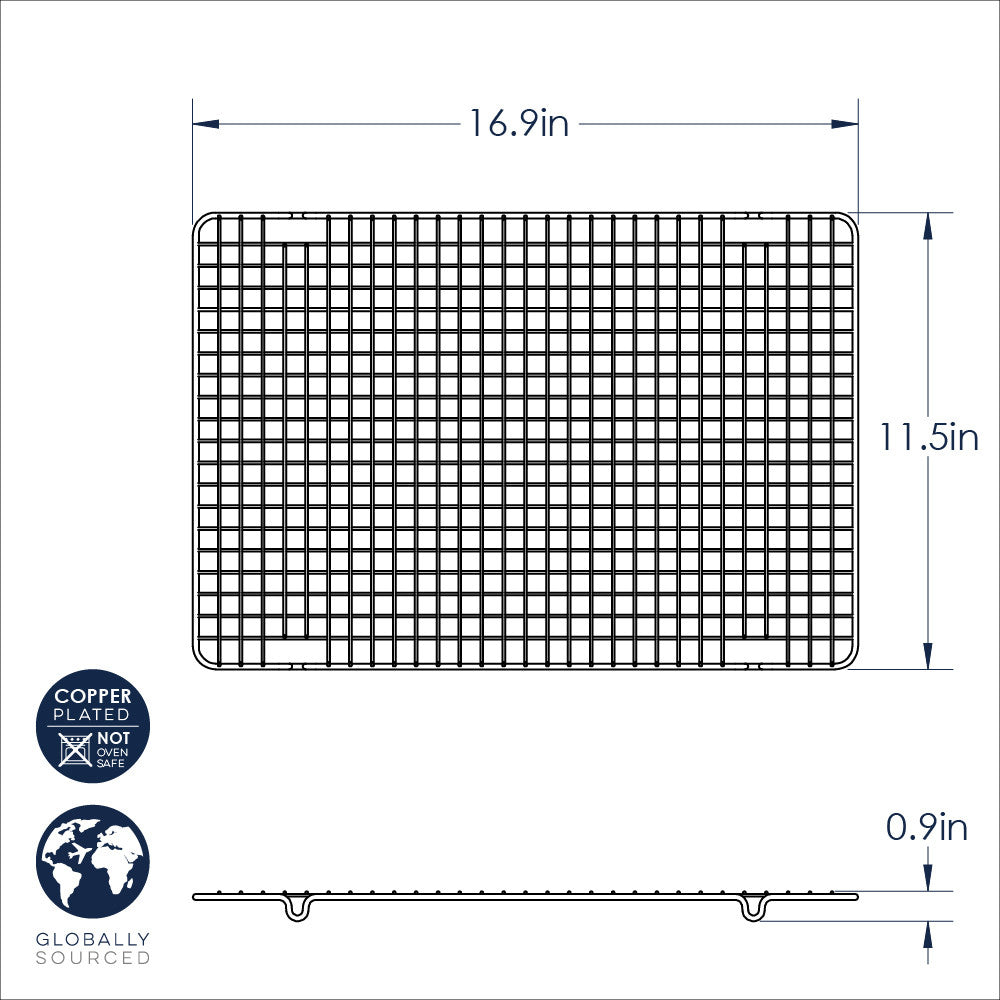 Large Copper-Plated Cooling Rack