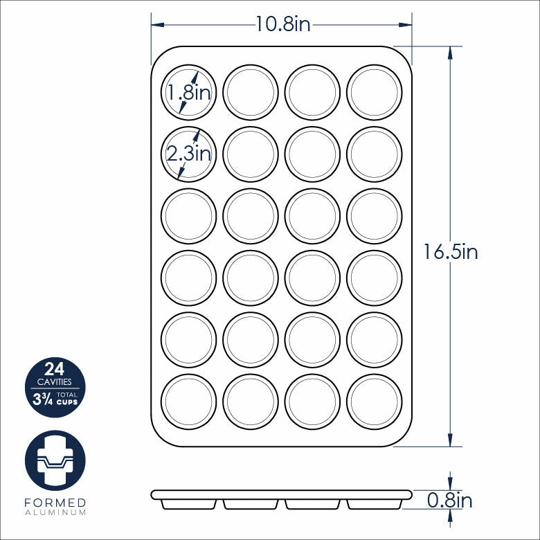 Naturals 24 Cavity Petite Muffin Pan