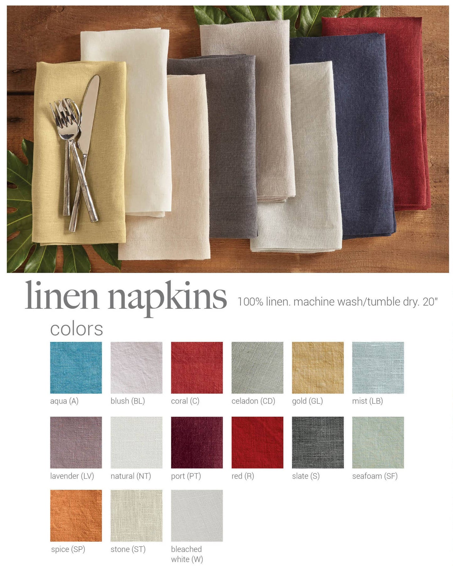 Linen Napkins - White (set of 4)