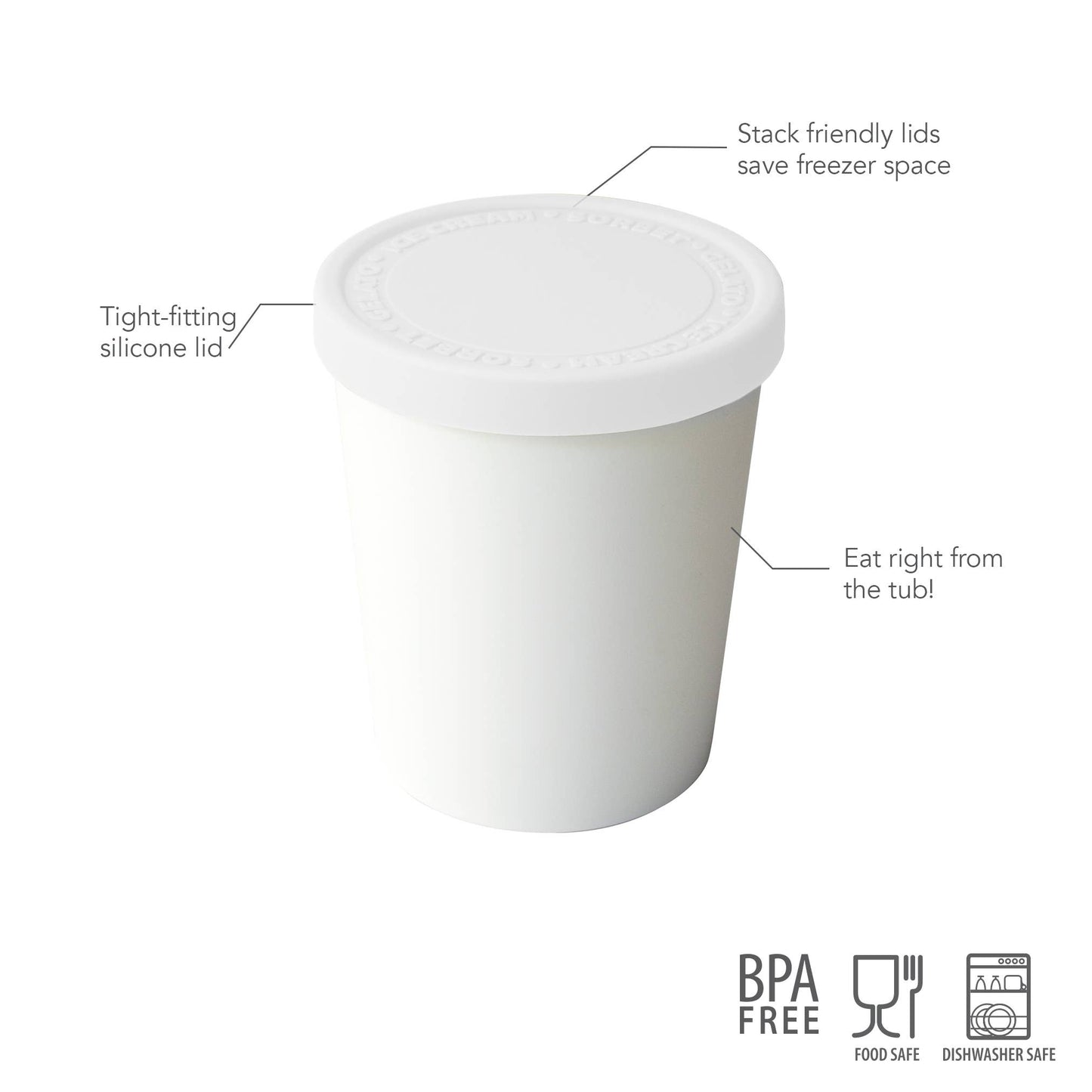TOVOLO® Sweet Treat Tub 1qt - White