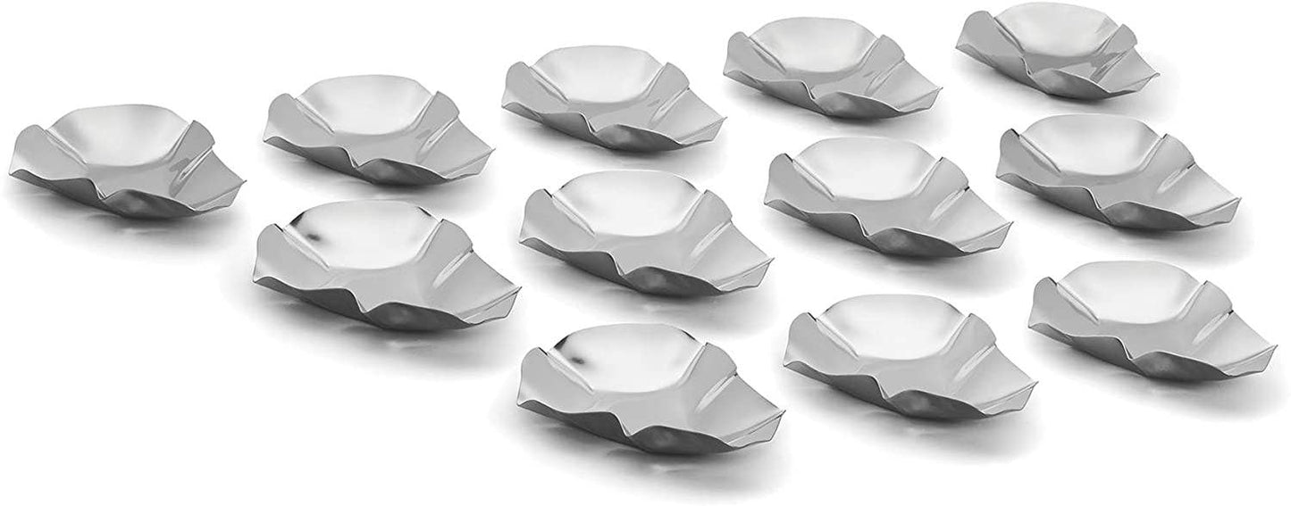 Stainless Steel Oyster Shells, Set of 12