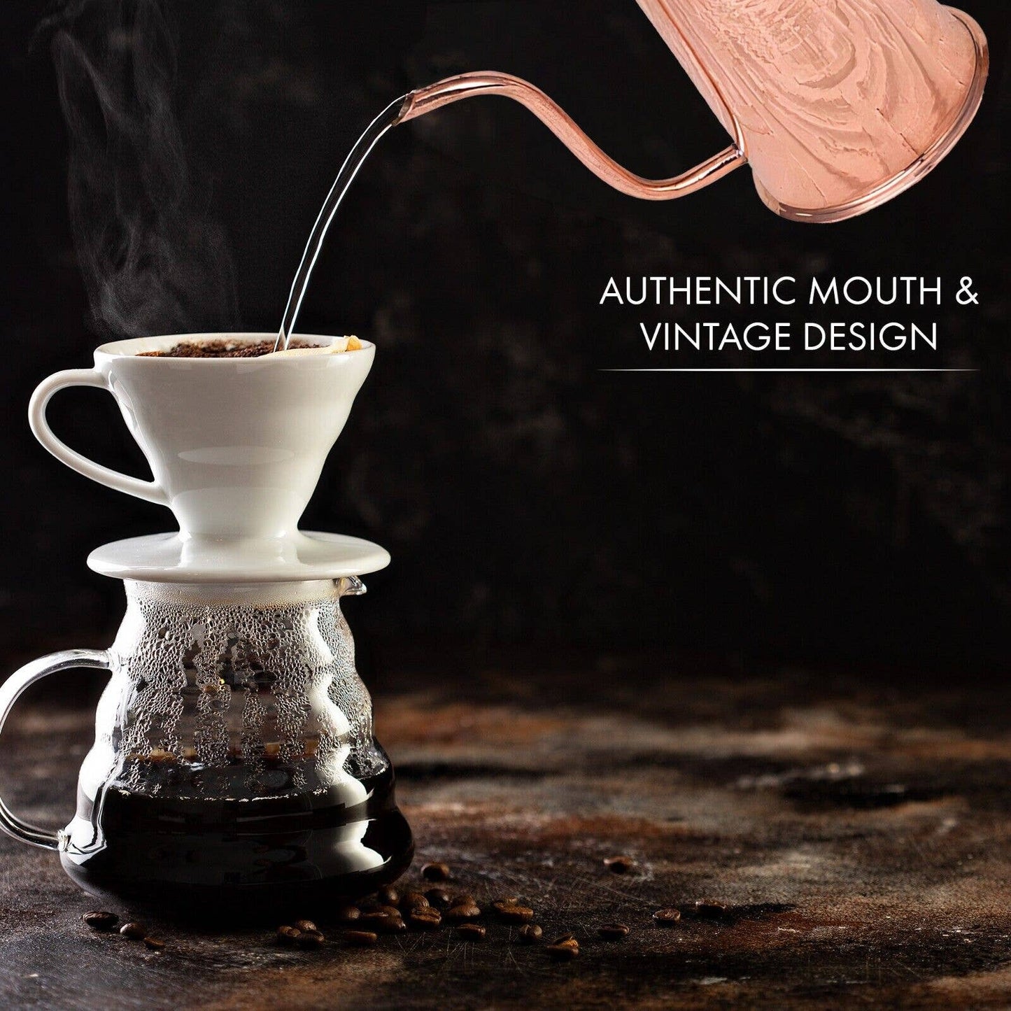 Decorative Copper Tea + Coffee Kettle