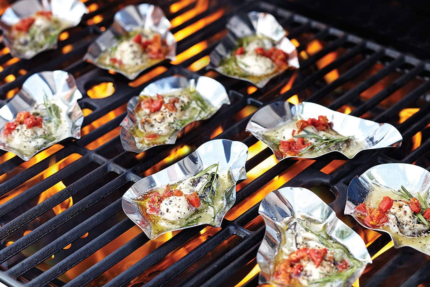 Stainless Steel Oyster Shells, Set of 12
