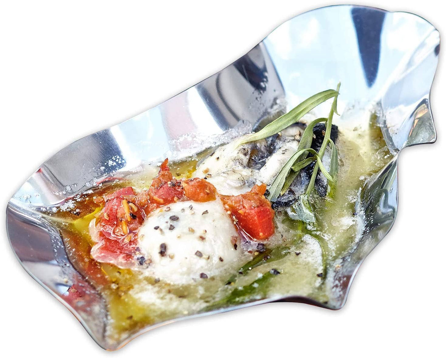 Stainless Steel Oyster Shells, Set of 12