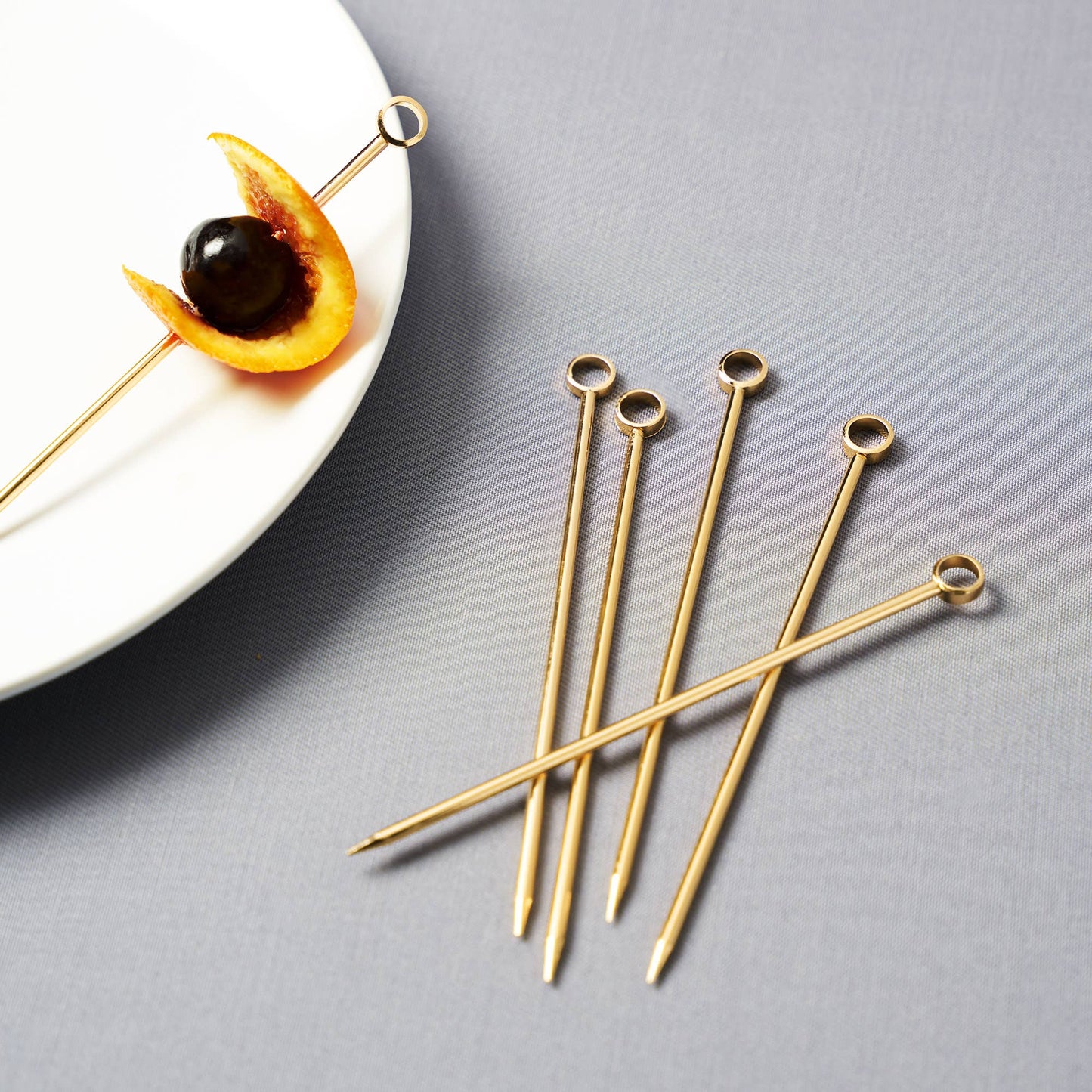 Belmont™ Reusable Gold Plated Cocktail Picks Set of 6