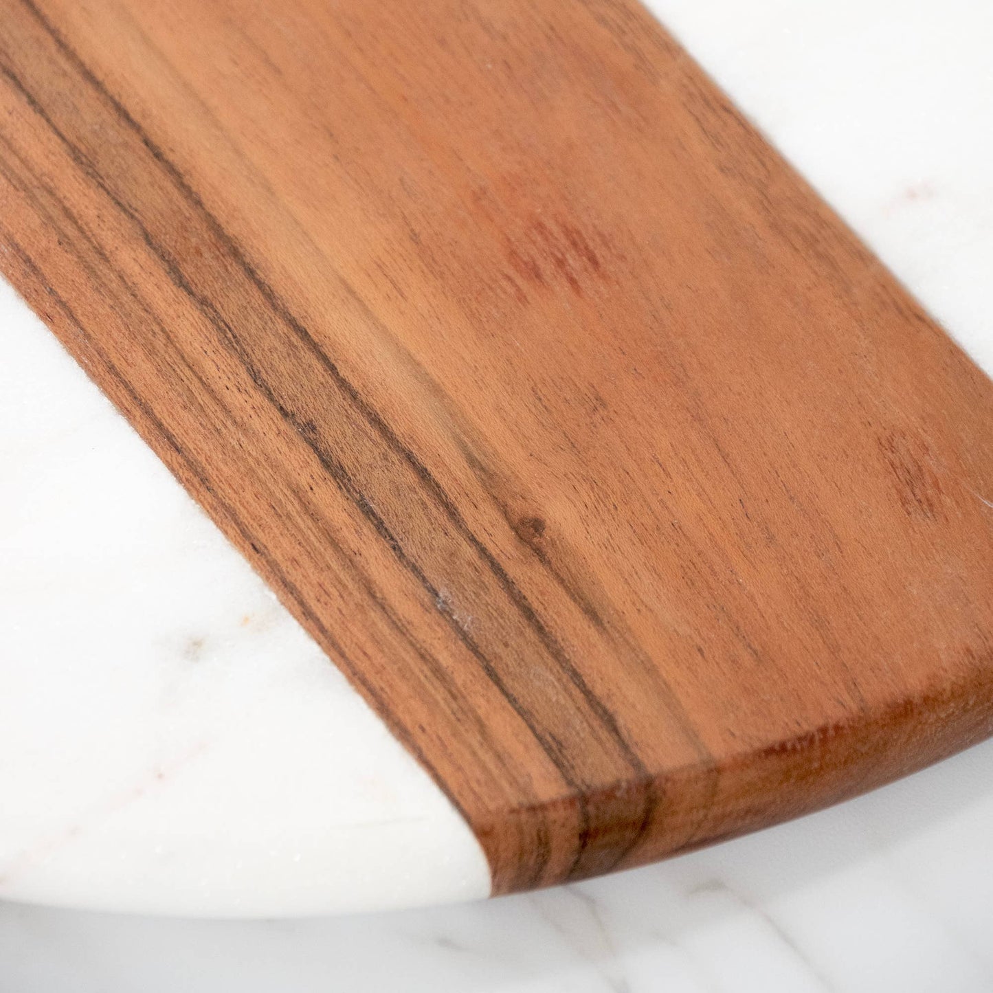 Round Marble & Acacia Charcuterie Board