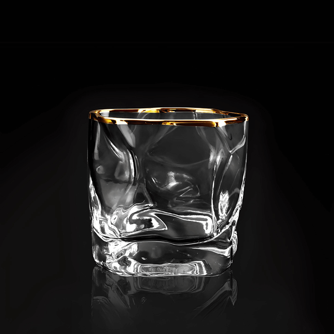 Gold Hoshi Japanese Crystal Whiskey Glass - Single
