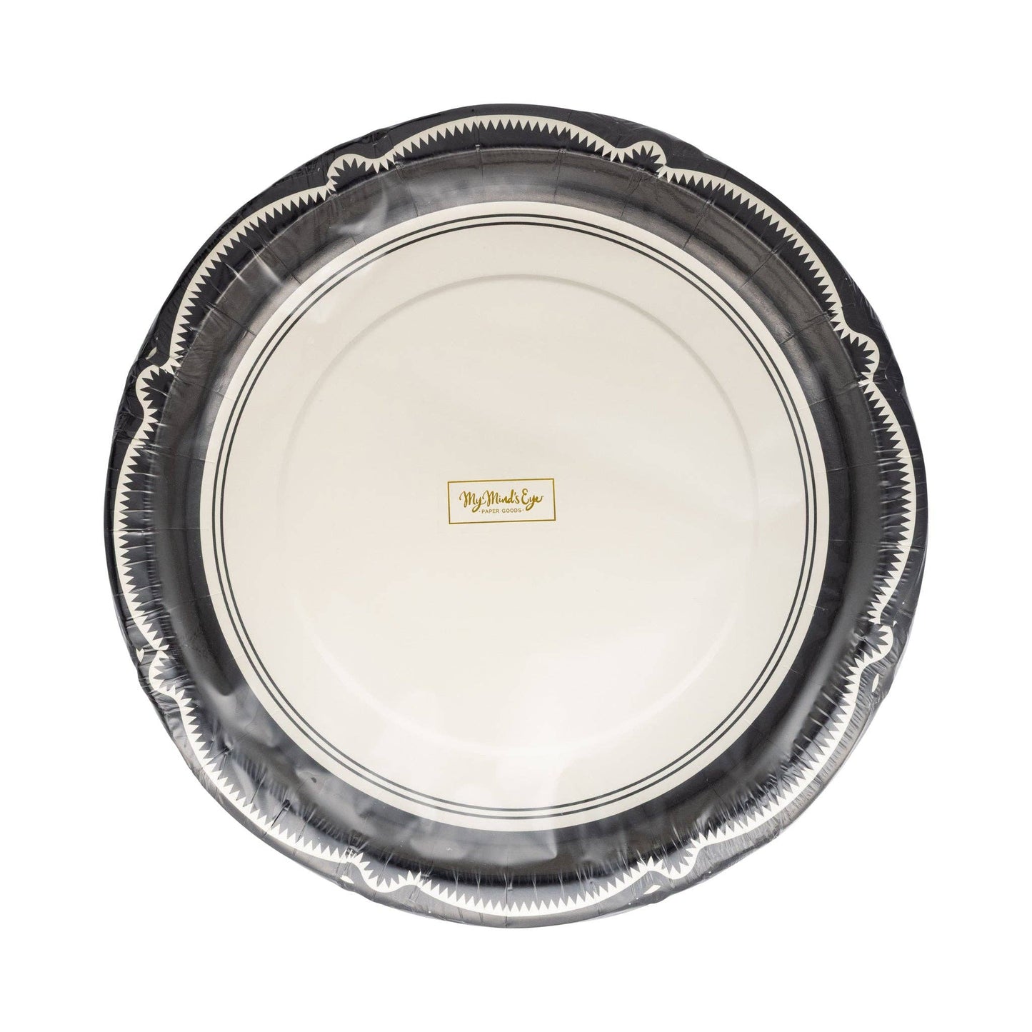 Black Bracket Paper Plate