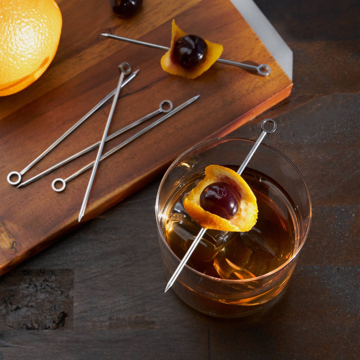 Harrison Reusable Stainless Steel Cocktail Picks Set of 6