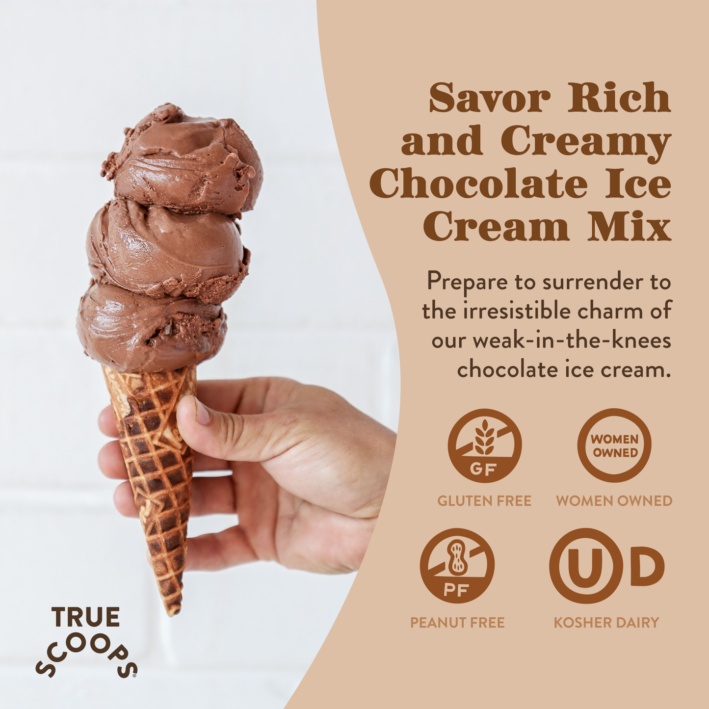 True Scoops Chocolate Ice Cream Mix