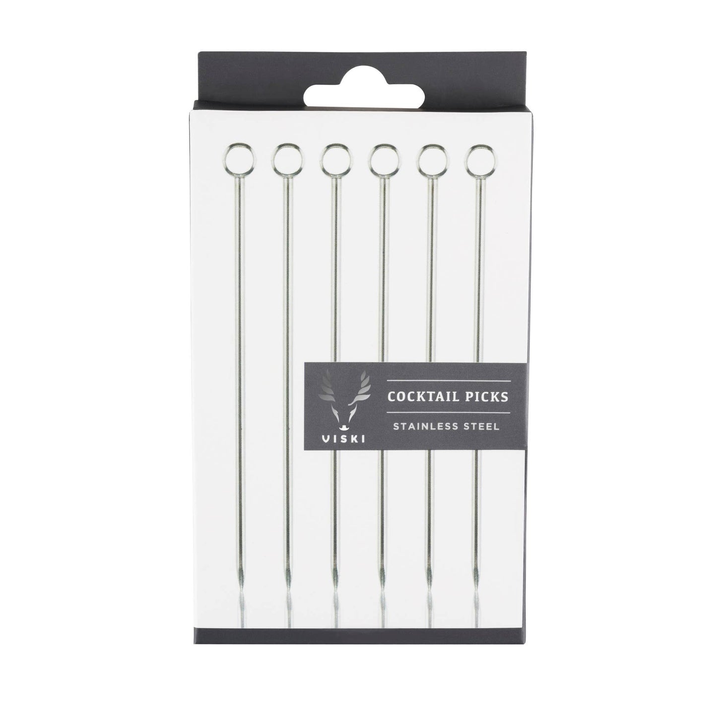 Harrison Reusable Stainless Steel Cocktail Picks Set of 6