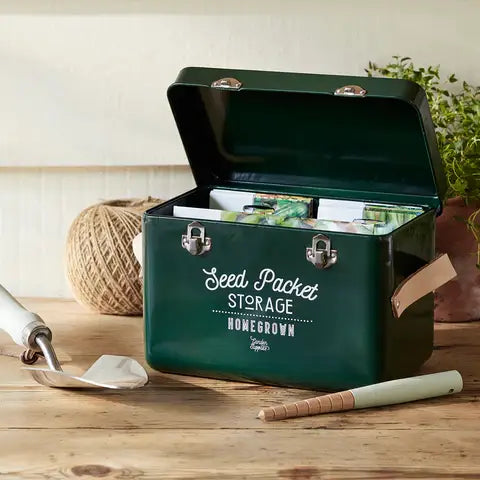 Seed Packet Storage Tin - Green