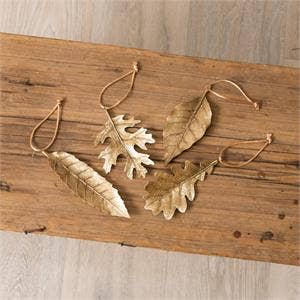 Leaf Ornaments - set of 4