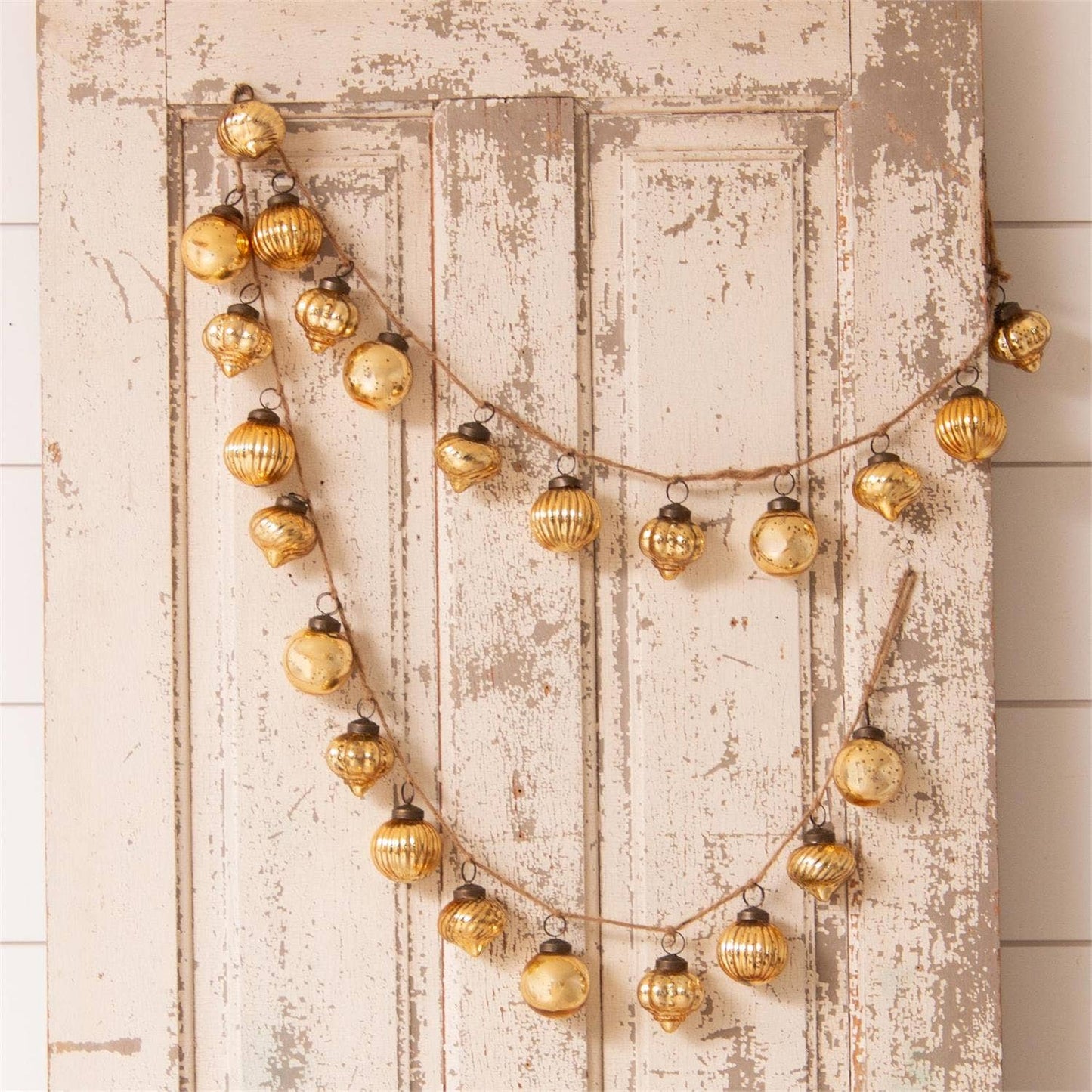 Garland Gold Mercury Glass Ornaments