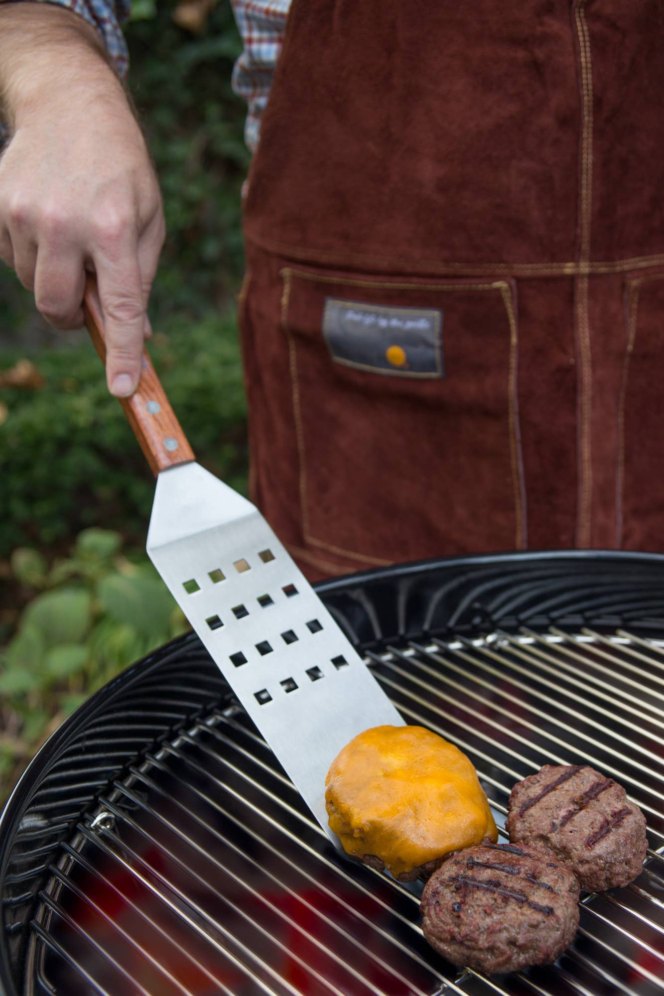 Outset Rosewood Flex Griddle Spatula, Stainless Steel, 17.5"