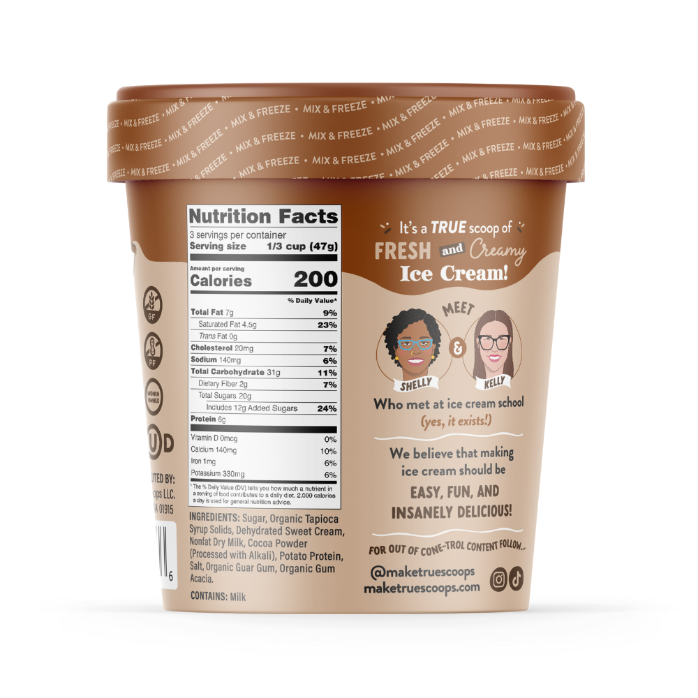 True Scoops Chocolate Ice Cream Mix