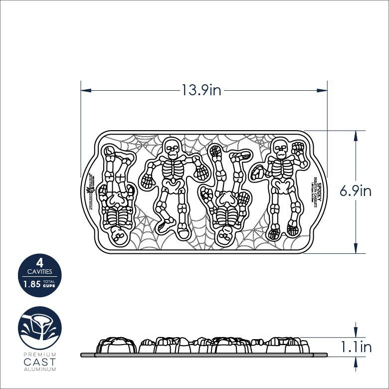 Spooky Skeleton Cakelet Pan