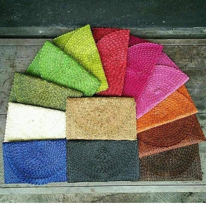 Straw Clutch Purse (Brown) - Summer Beach Handbag Wallet