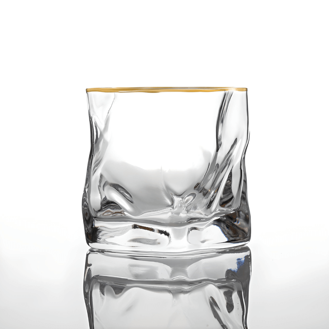 Gold Hoshi Japanese Crystal Whiskey Glass - Single