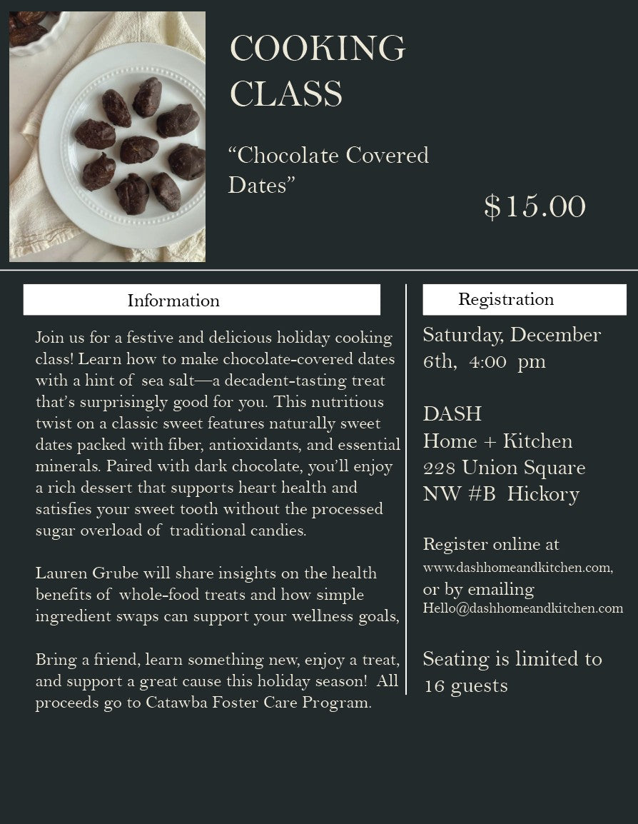 Chocolate Covered Dates with Strategic Wellness. Saturday, December 6th, 4:00 pm