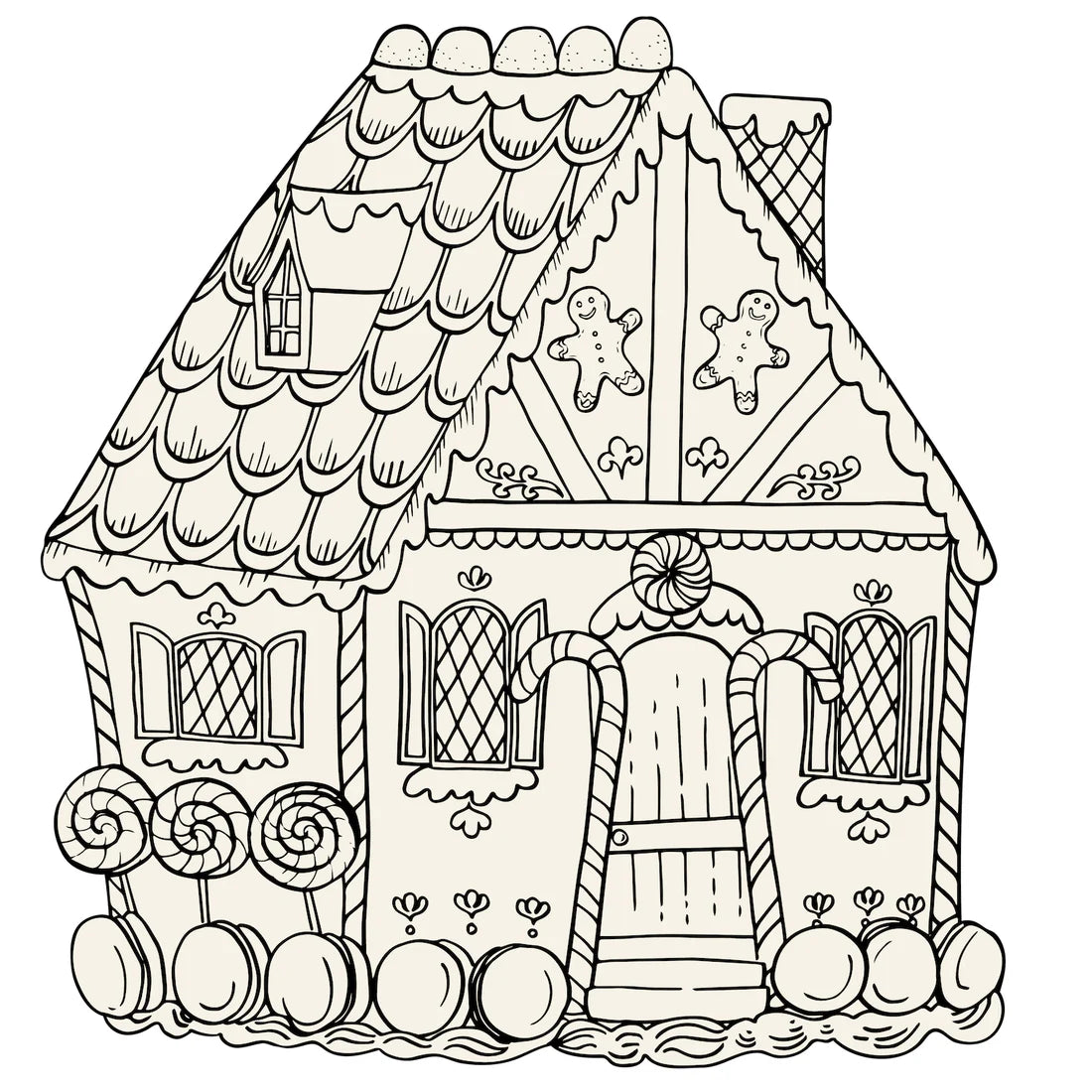 Hester and Cook Gingerbread House Coloring Placemat