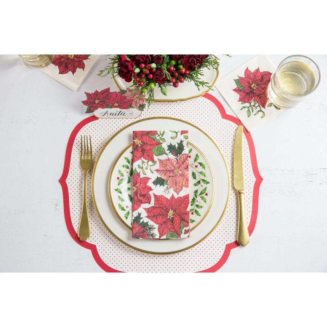 Hester and Cook Poinsettia Napkins