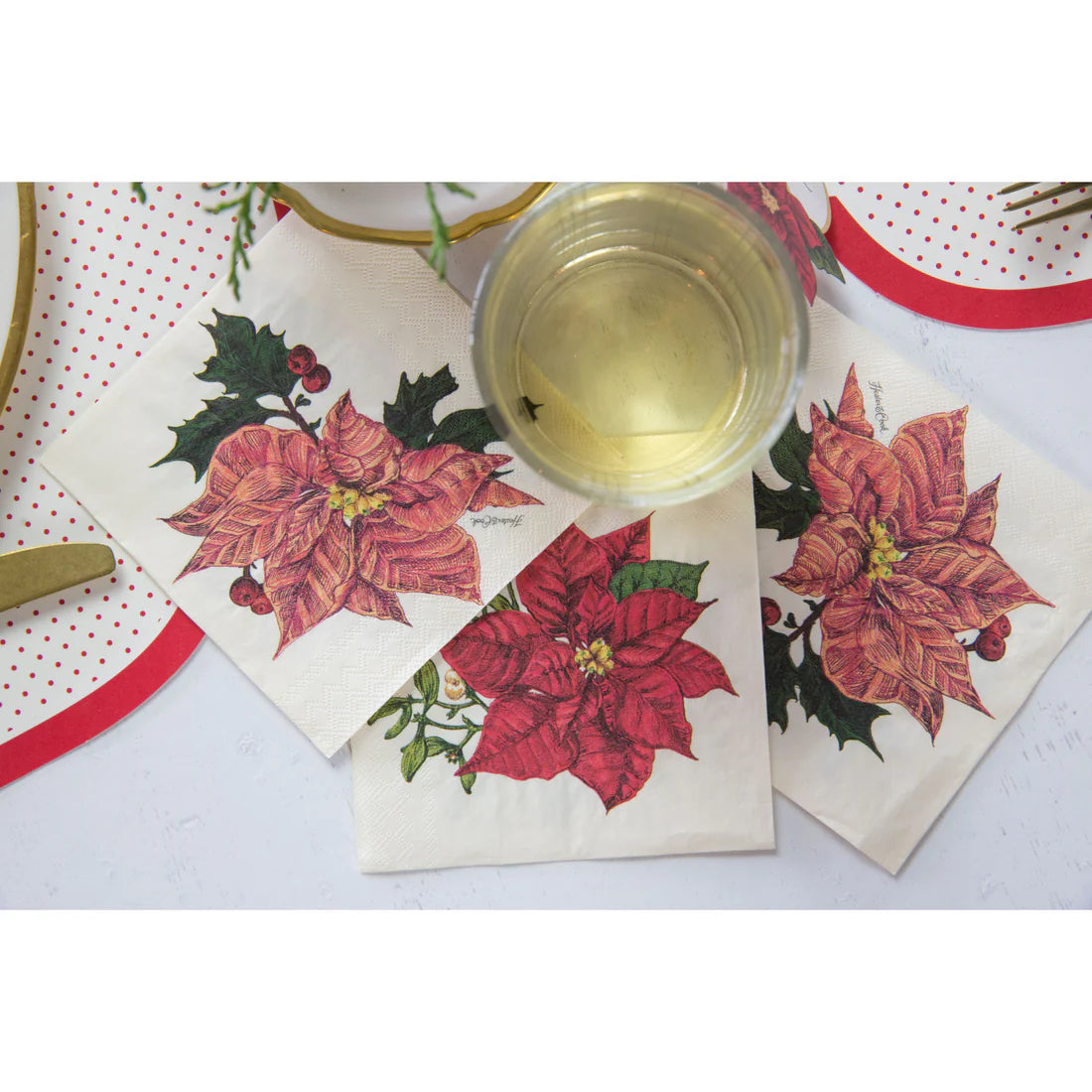 Hester and Cook Poinsettia Napkins
