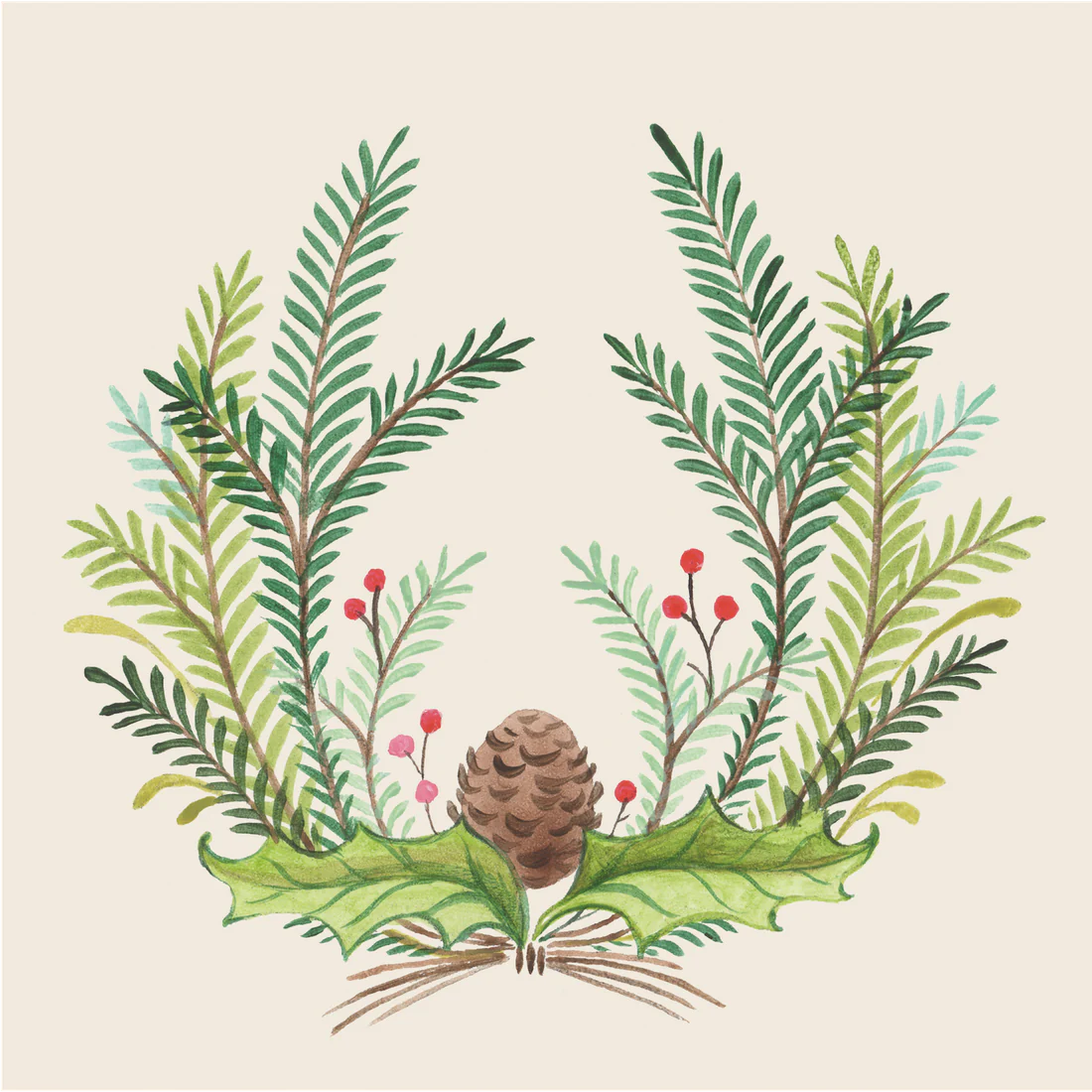 Hester and Cook Christmas Sprigs Napkins