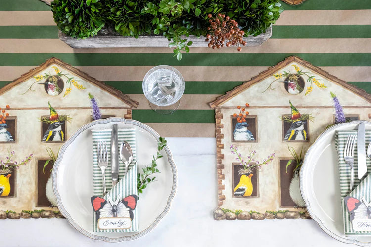 Moss Classic Stripe Table Runner