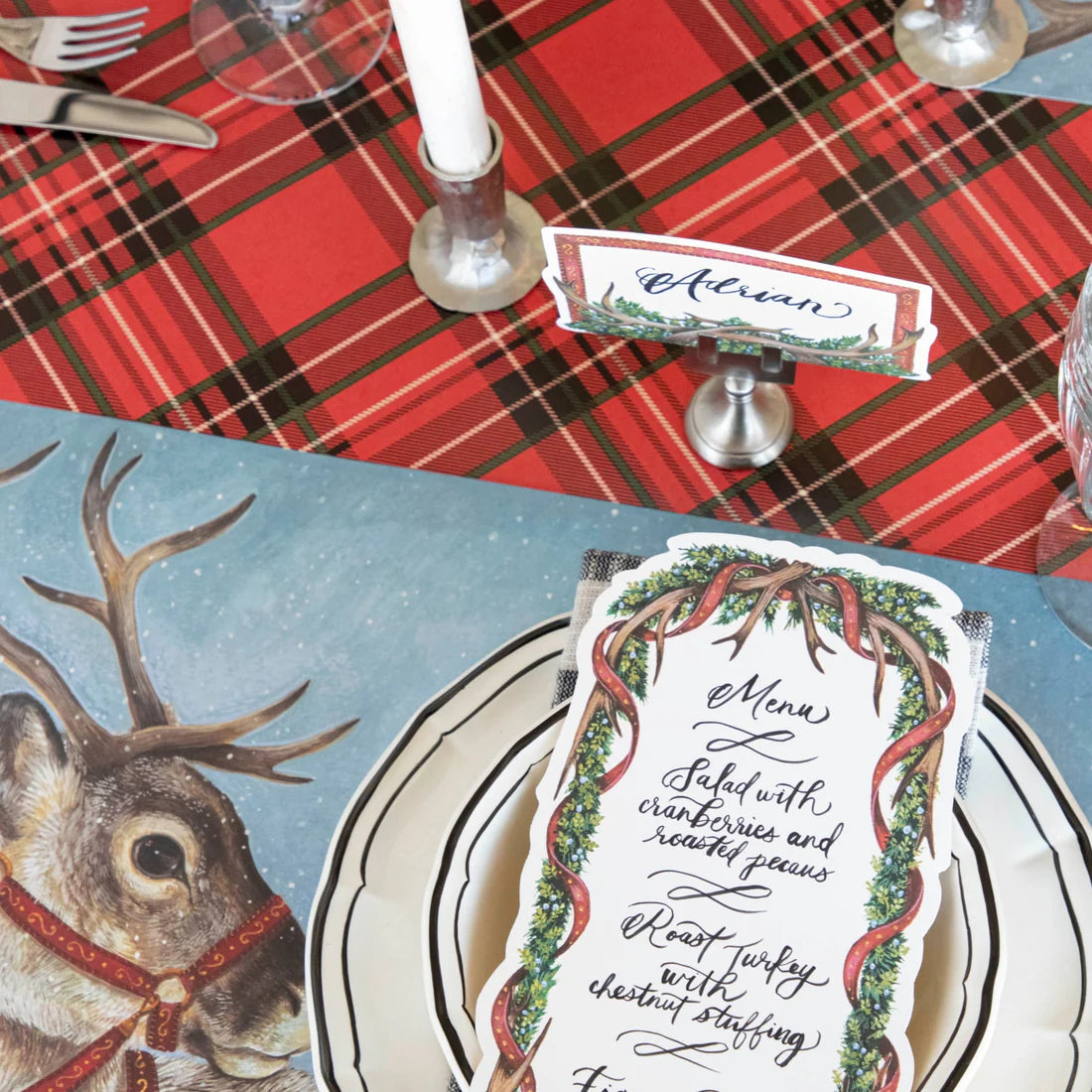 Hester and Cook Red Plaid Runner