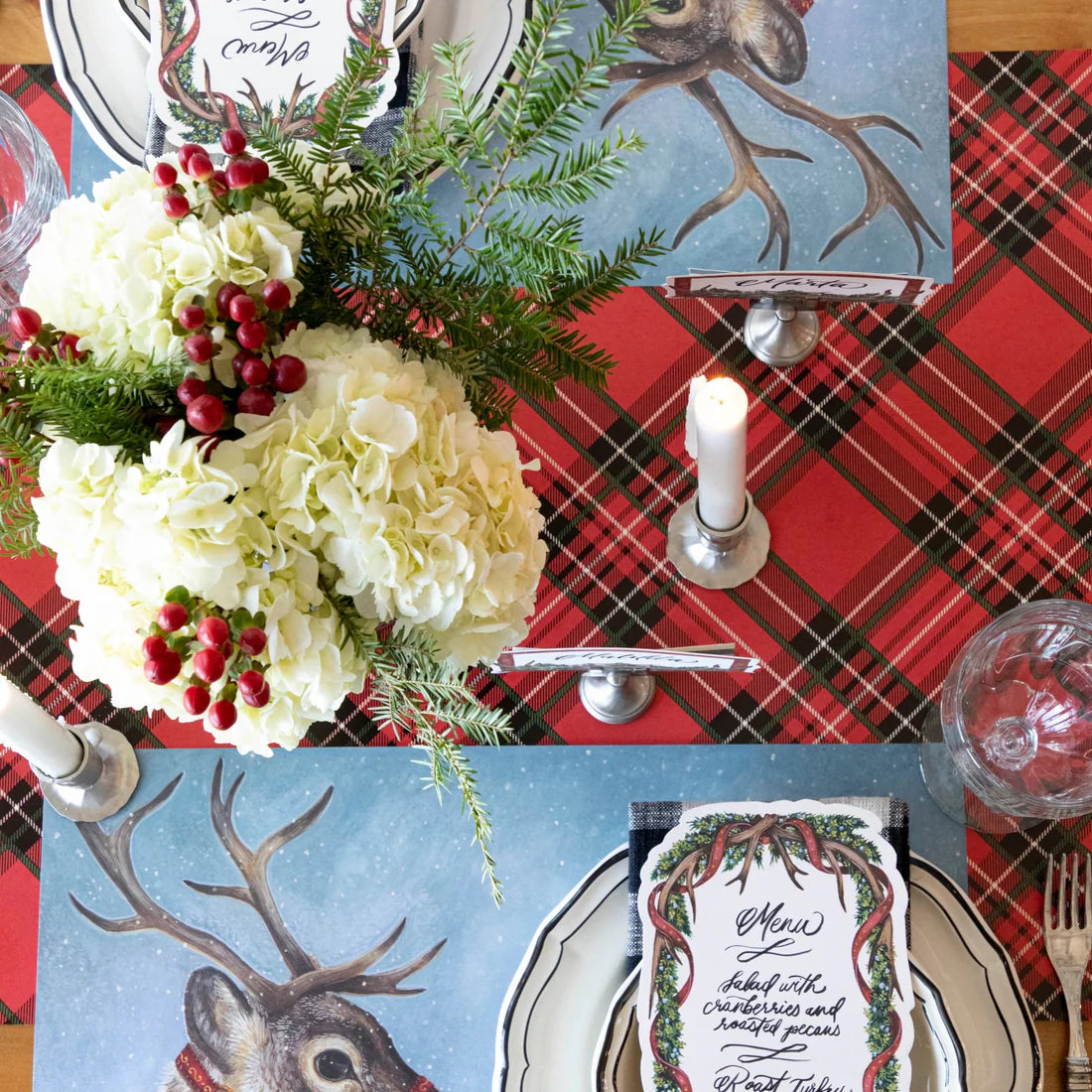 Hester and Cook Red Plaid Runner
