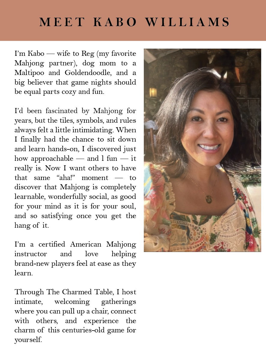 Beginner American Mahjong. Monday, April 13th, 2026. 6:00 pm