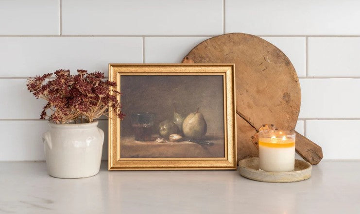 Pears Framed Print on Canvas