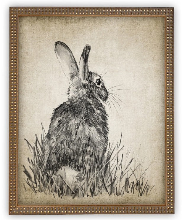 Vintage Framed Canvas Art 8x10