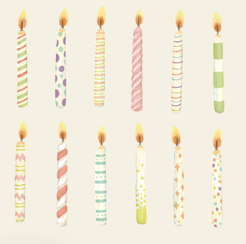 Birthday Candles Cocktail Napkins