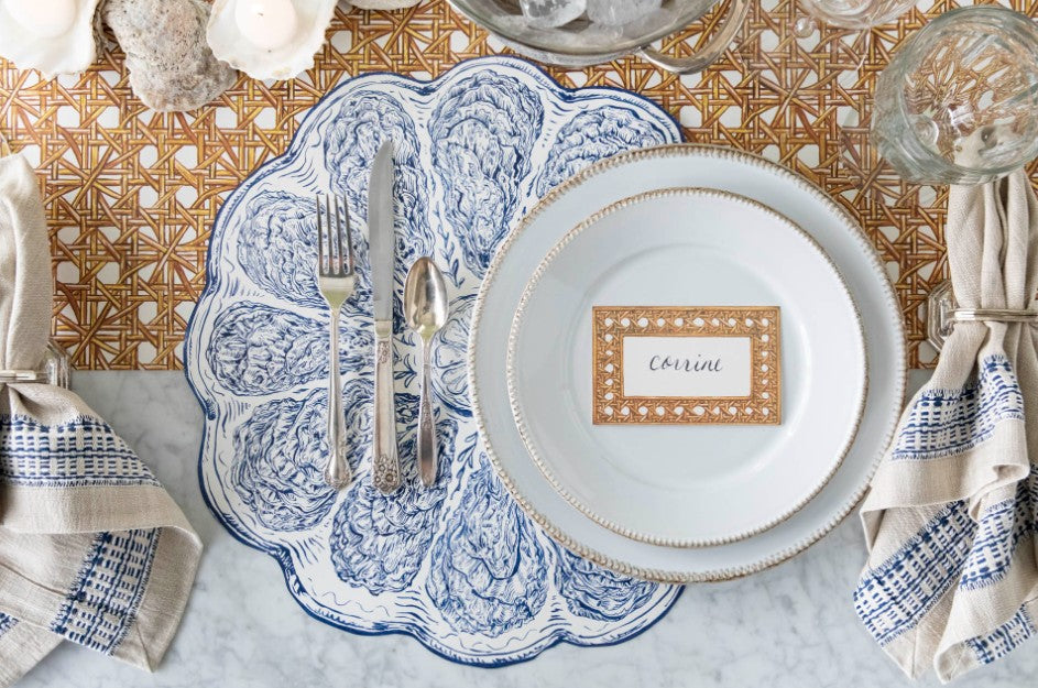 Die-Cut Blue Oyster Plate Placemat