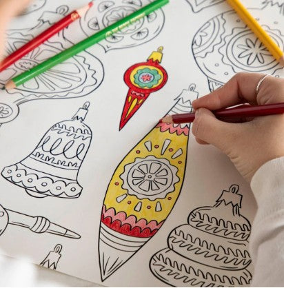 Hester & Cook Christmas Coloring Double-Sided Paper Placemat